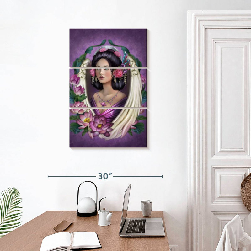 Leisha, fleur de lotus, guide d'ange, H 32 po x l 20 po
