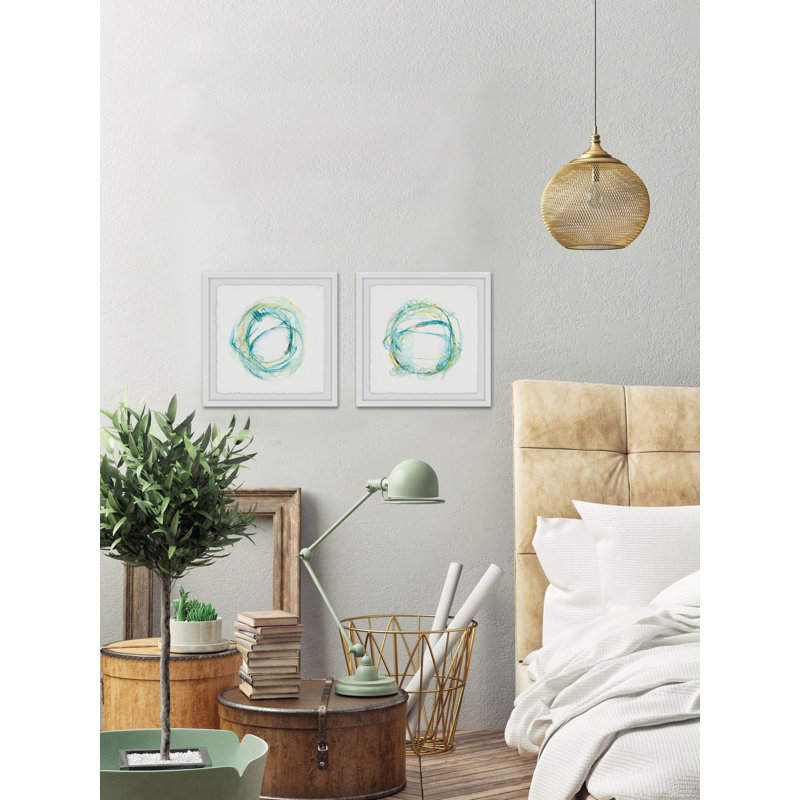 « orbital path diptych », ensemble de 2 reproductions encadrées, H 12 po x l 12 po x P 1,5 po