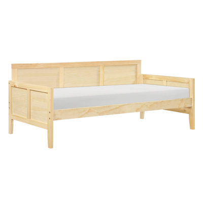 Natural Pine Finish Daybed, Transitional Design, Wood Structure, No Box Spring, 78" X 41.5" 31.5", For Guest Room Modern Transition Daybed In Finish,