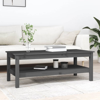 Kanthiah Solid Wood Four Leg Coffee Table with Storage