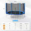 Trampoline d'extérieur 10 pi Aoodor, trampoline récréatif avec filet de sécurité extérieur et échelle pour enfants