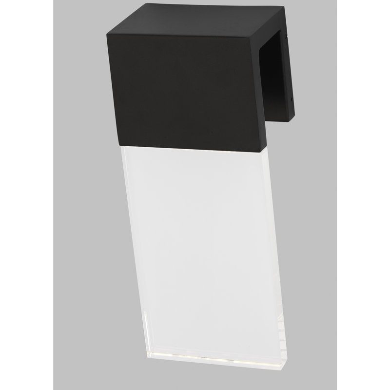 Kulma 1 - Light LED Outdoor Flush Mount, Black, 10.5" H x 4.5" W x 3" D