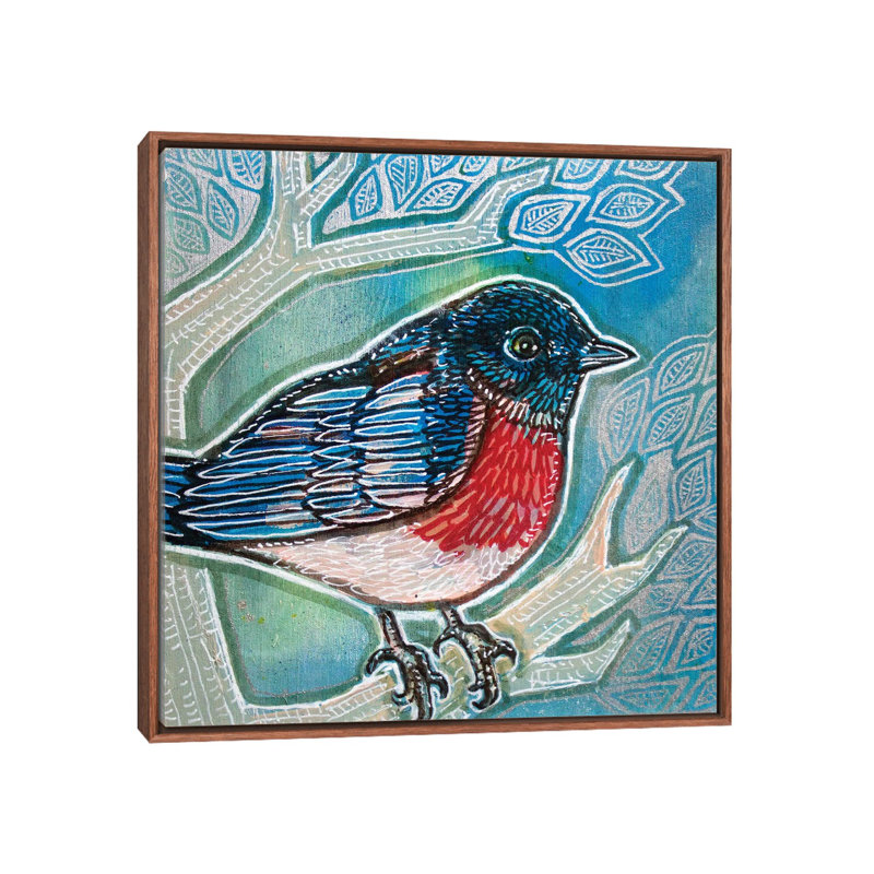 1 Piece Wall Art on Canvas, 45.72 cm H x 45.72 cm W, Brown Floater Frame