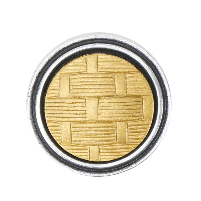 Spectra Weaves knob in chrome finish, Chrome/Gold