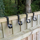 Padroni Marlow Home Co. Black Metal Bracket for Fence Panels