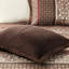 Couvre-lit très grand rouge - réversible 5 pièces avec feuille géométrique et médaillon, 100%, revers de couleur unie confortable, 2 coussins décoratifs brodés, literie de maison lavable à la machine traditionnelle-116011505-116011506