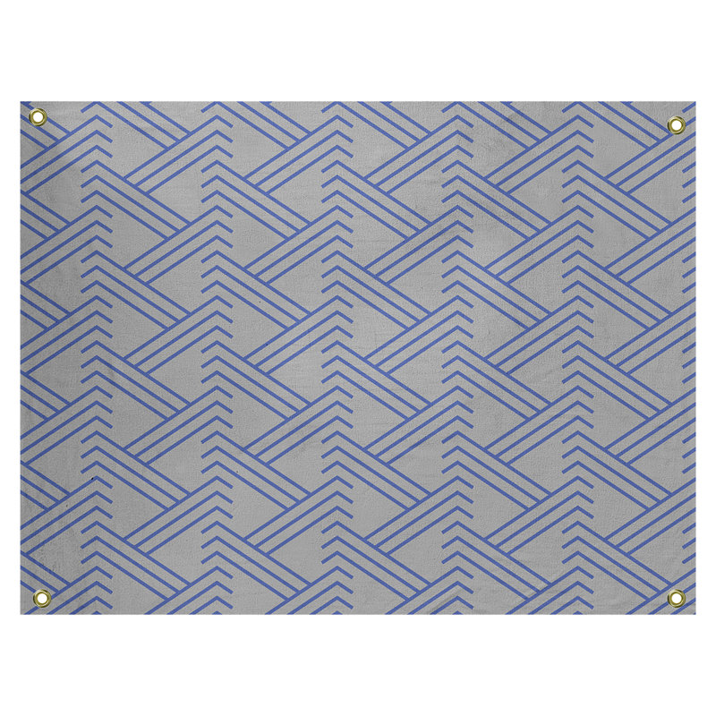 Tapisserie, H 26 po x l 36 po, Gris/bleu