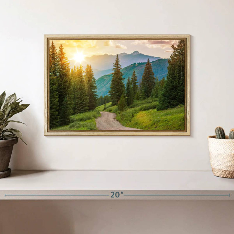 Forêt de pins du Colorado, Cadre flottant en bois naturel, 13 po x 9 po