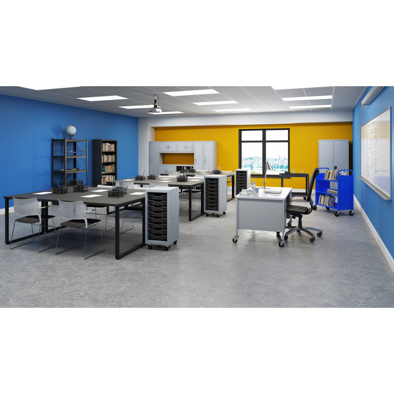 Christiern Single-sided Mobile Book Cart for Schools and Libraries, Putty