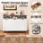 Buffet Sideboard With 3 Open Compartments 3 Doors 5-posistion Adjustable Shelves