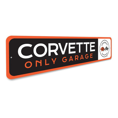 Corvette Only Garage Aluminum Sign