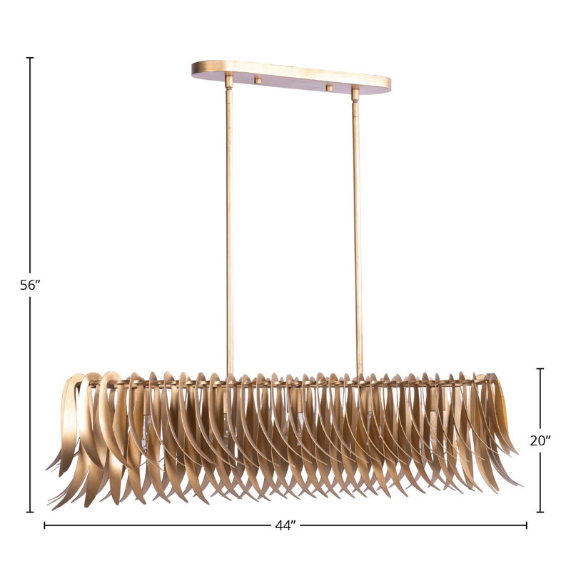Luminaire suspendu linéaire doré Grace 5 LT Kalco