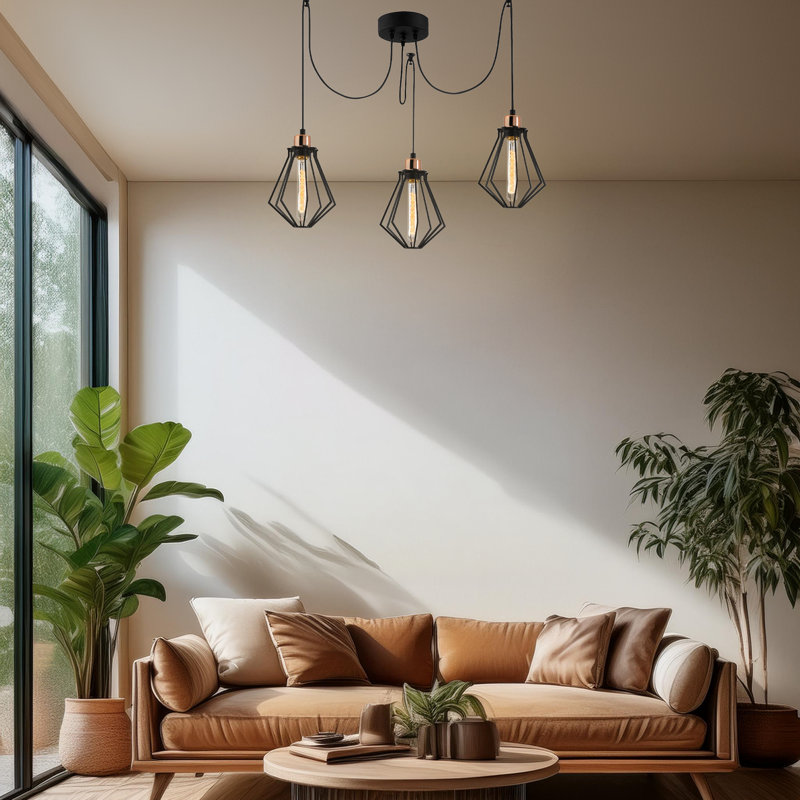 Lustre en métal 3 lumières
