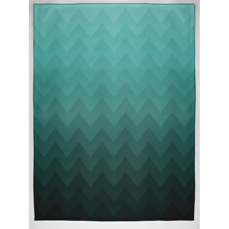 Depth Perception Throw Blanket, 60" L x 50" W, Jade (Aqua)