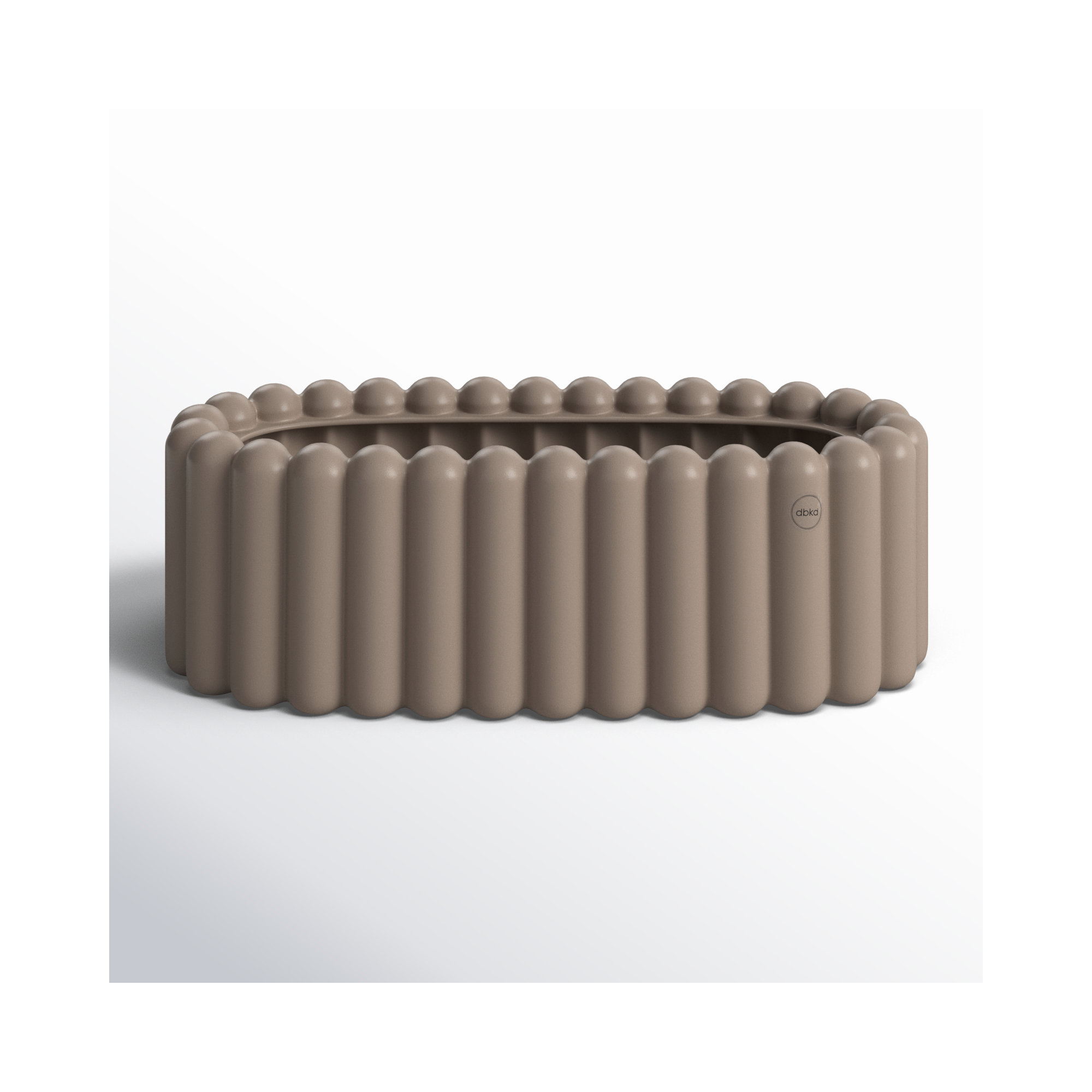 Ceramic Table Vase, 5.71" H x 14" W x 2" D, Brown