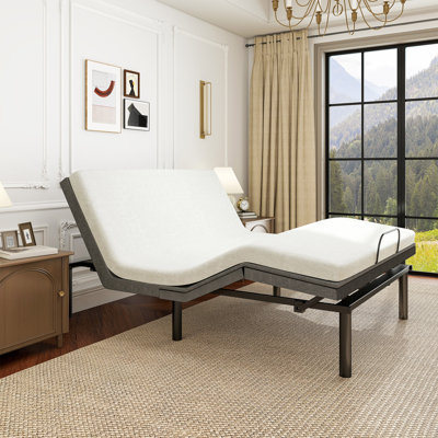 Adjustable Bed Frame, Electric Bed with Wireless Remote, Head and Foot Incline