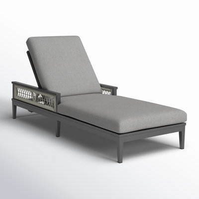 Evalyn Outdoor Metal Chaise Lounge , Cushion Included