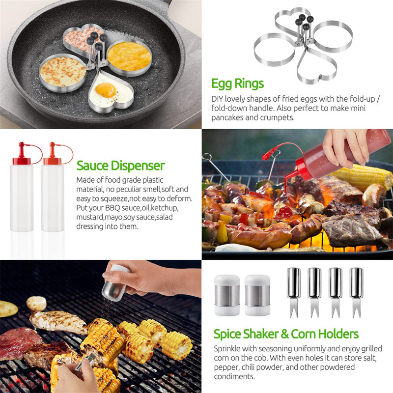 Stainless Steel Non-Stick Grilling Tool Set