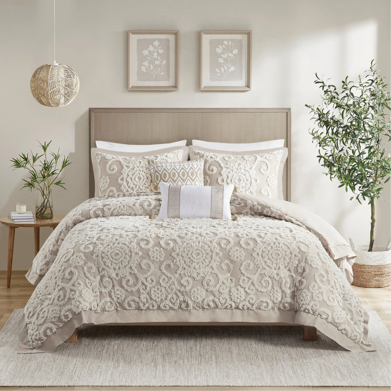 Cotton Duvet Mini Set Taupe, King Duvet Cover + 2 Shams