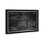 Tableau noir horizontal de 911 portes de 1990 - impression encadrée sur papier