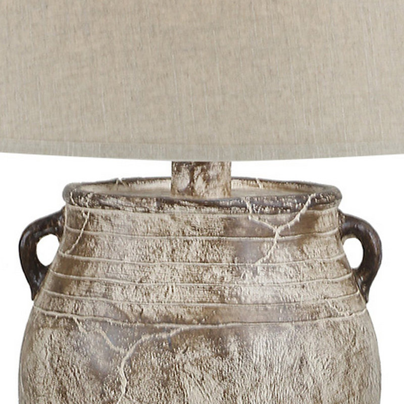 Lampe de table Frocalica Hydrocal, Brun patiné, Oui