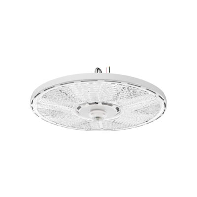 Baie haute ronde 15 "à DEL CPRB, lumière blanche réglable et luminosité réglable, 120-347V, blanc