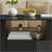 Oval Coffee Table with Drawers, Doors, and Open Storage