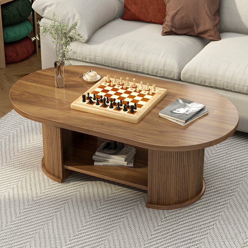 Table basse ovale cannelée, table basse 47 po