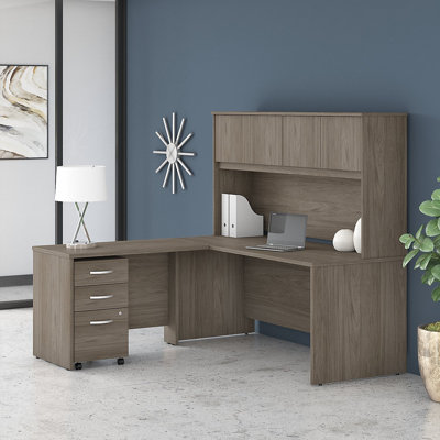 Bureau en L avec huche Studio C - réversible