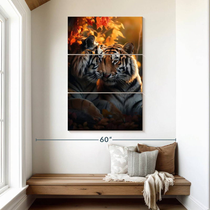 Brampt Romantic Tigers, 50" H x 32" W