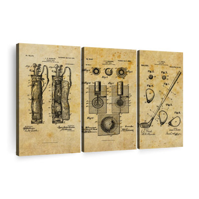 " Golf Set Patent " by Patent Hunter 3 - Pieces