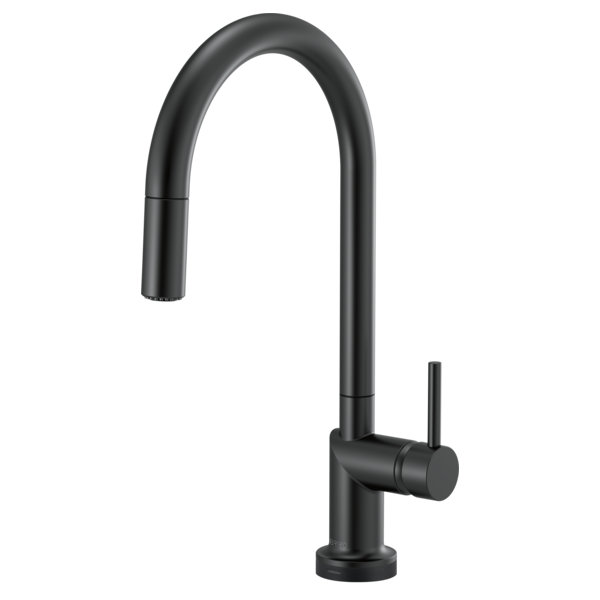 Odin® SmartTouch® Pull-Down Faucet with Arc Spout, Matte Black, Lever