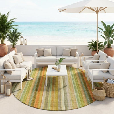 Tapis extérieur rond 8 po