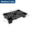 Palettes en plastique robustes emboîtables et empilables - paquet de 8, carreaux de palette de plancher ventilés 19,7 po x 11,8 po x 3,9 po pour le garage, l'entrepôt, le rangement du sous-sol, matériau PEHD - noir, ensemble de 8 pièces en noir-123829931