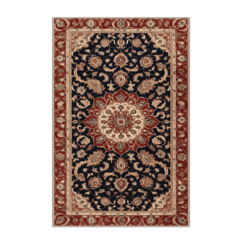 Tapis brun lavable à la machine, Rectangle 4 pi x 6 pi