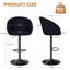 Swivel Upholstered Adjustable Height Bar Stool-1518045266