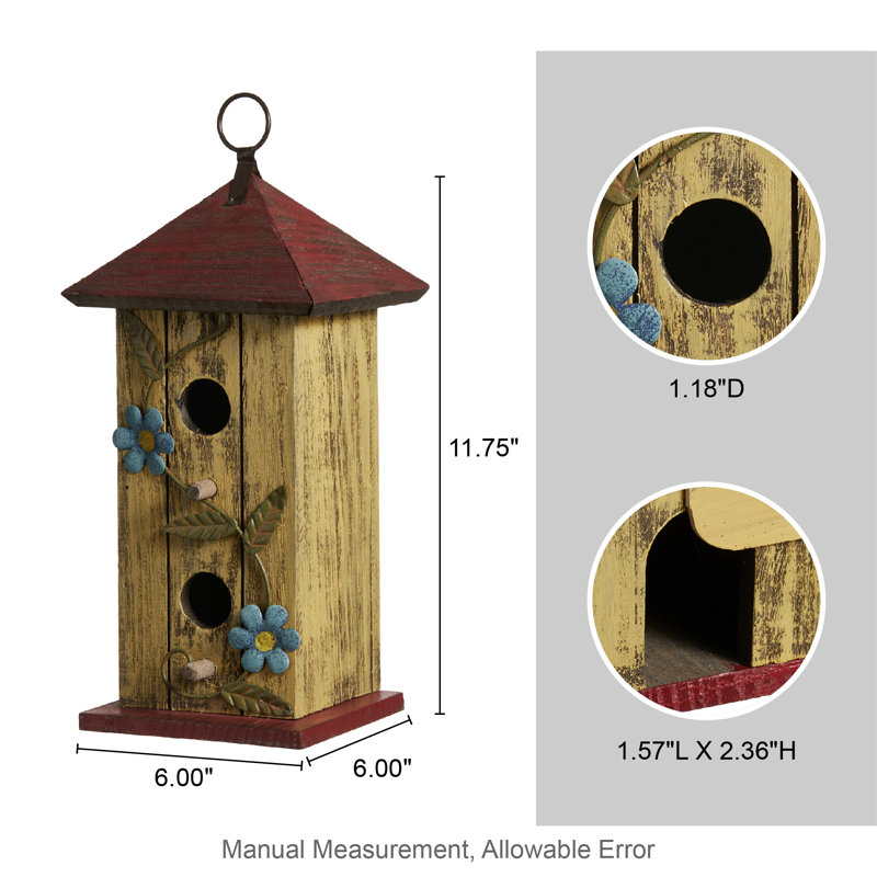 Maison d'oiseaux pour jardin 11,75 po H