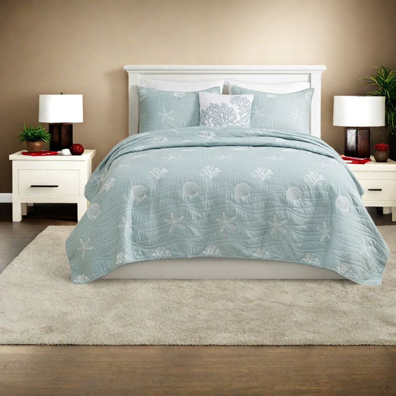 Ensembles de literie de qualité supérieure en coton turquoise pour un confort côtier