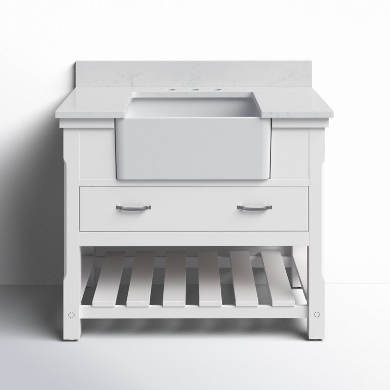 Meuble-lavabo simple 36 po Rosana, Blanc