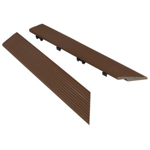 Carreau de terrasse en composite 2 po x 12 po Quick Corner Fascia (2 pièces / boîte)