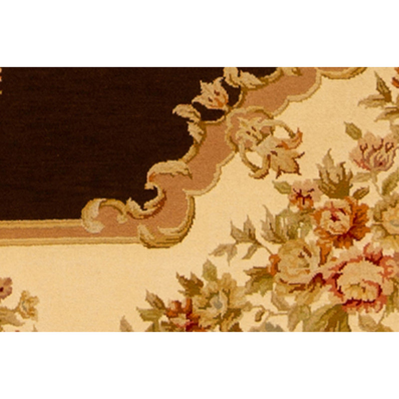 Handmade Silk and Wool Area Rug