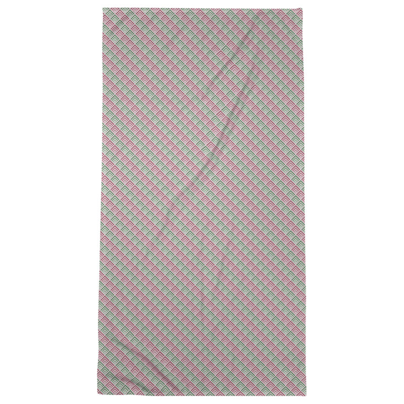 Serviette de bain géométrique katelyn elizabeth, Rose / sarcelle