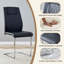 Ensemble de salle à manger rectangulaire pour 6 personnes, 6 chaises en similicuir de luxe-731178979-731178988
