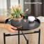 Table d'appoint de patio ronde en métal-290654388