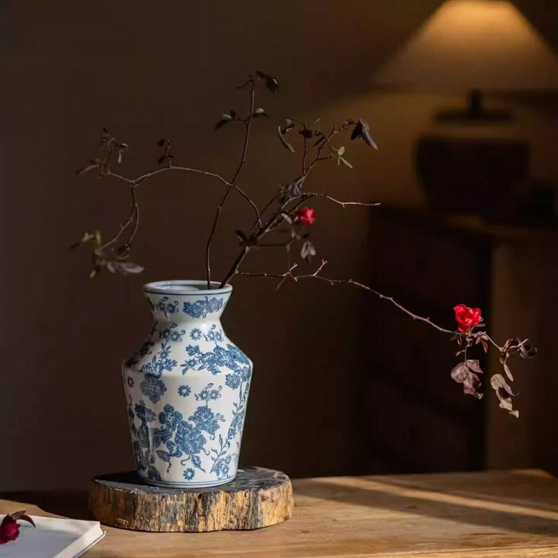 Indigo Porcelain Vase, Small