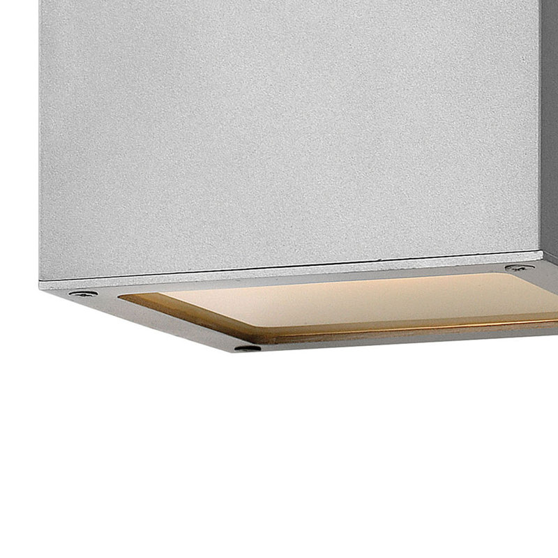 Kube LED Outdoor Flush Mount, Satin Black, Two-Sided