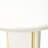 Sassani Round End Table - Pearl White/Golf