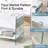 Transparent tempered glass Bedside table with drawers