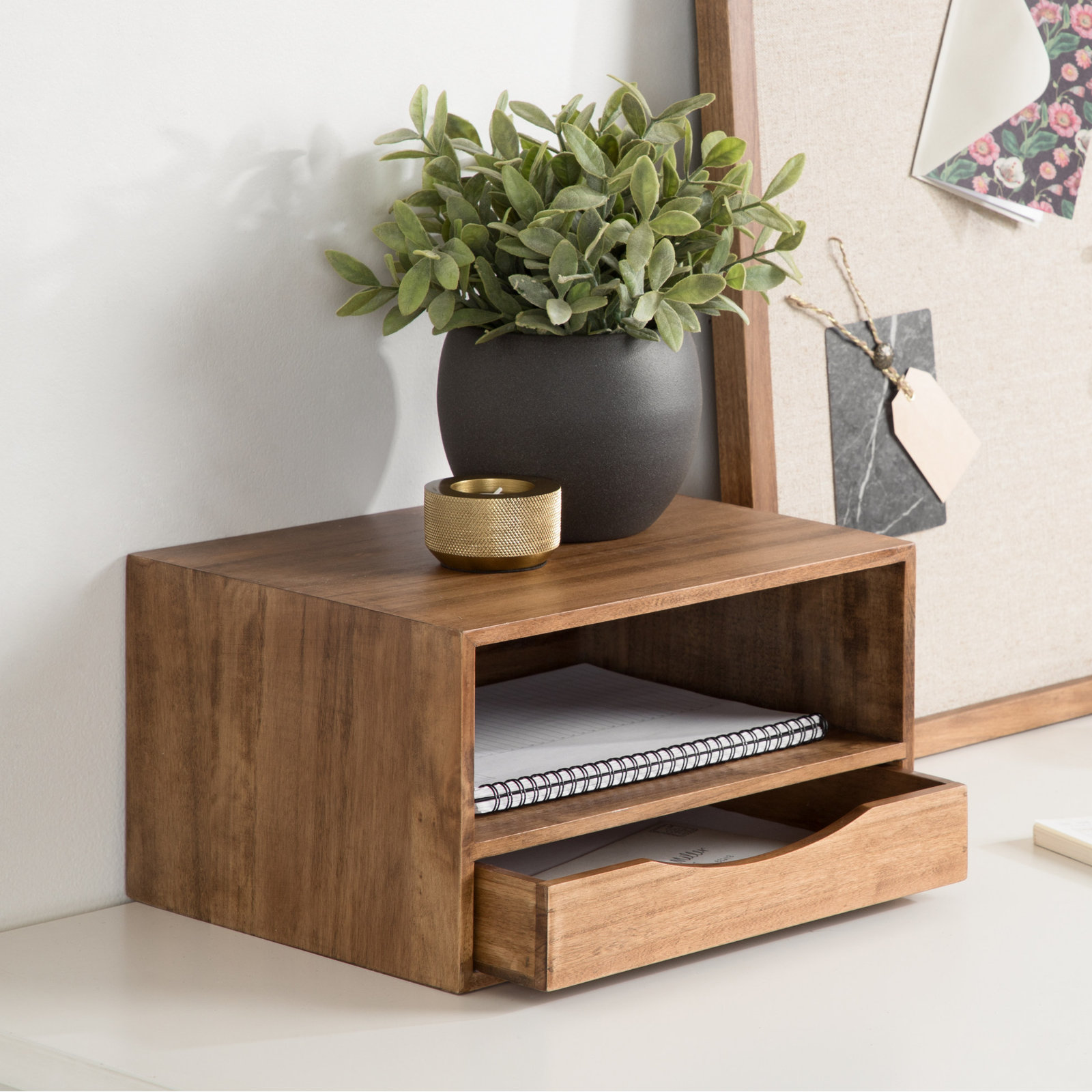 Adeana 13" Floating Shelf, Rustic Brown