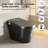 Black One-Piece Smart Bidet Toilet, Auto Open/Close Seat With Warm Water & Air Dryer-123060808